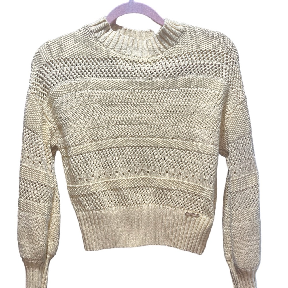 Yellow Marc New York cotton cropped sweater, xs.